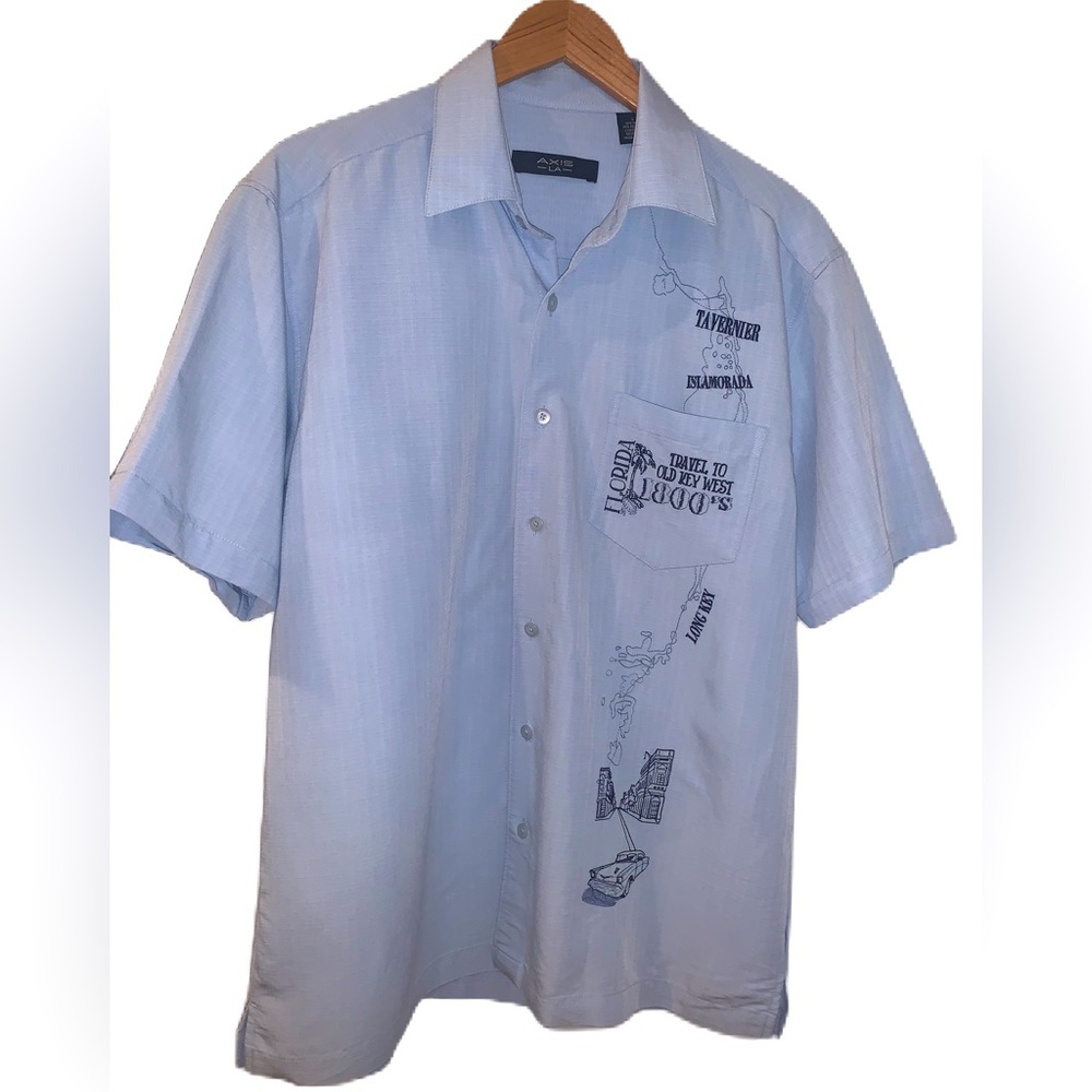 AXIS-LA Key West Themed Button Down Size Large